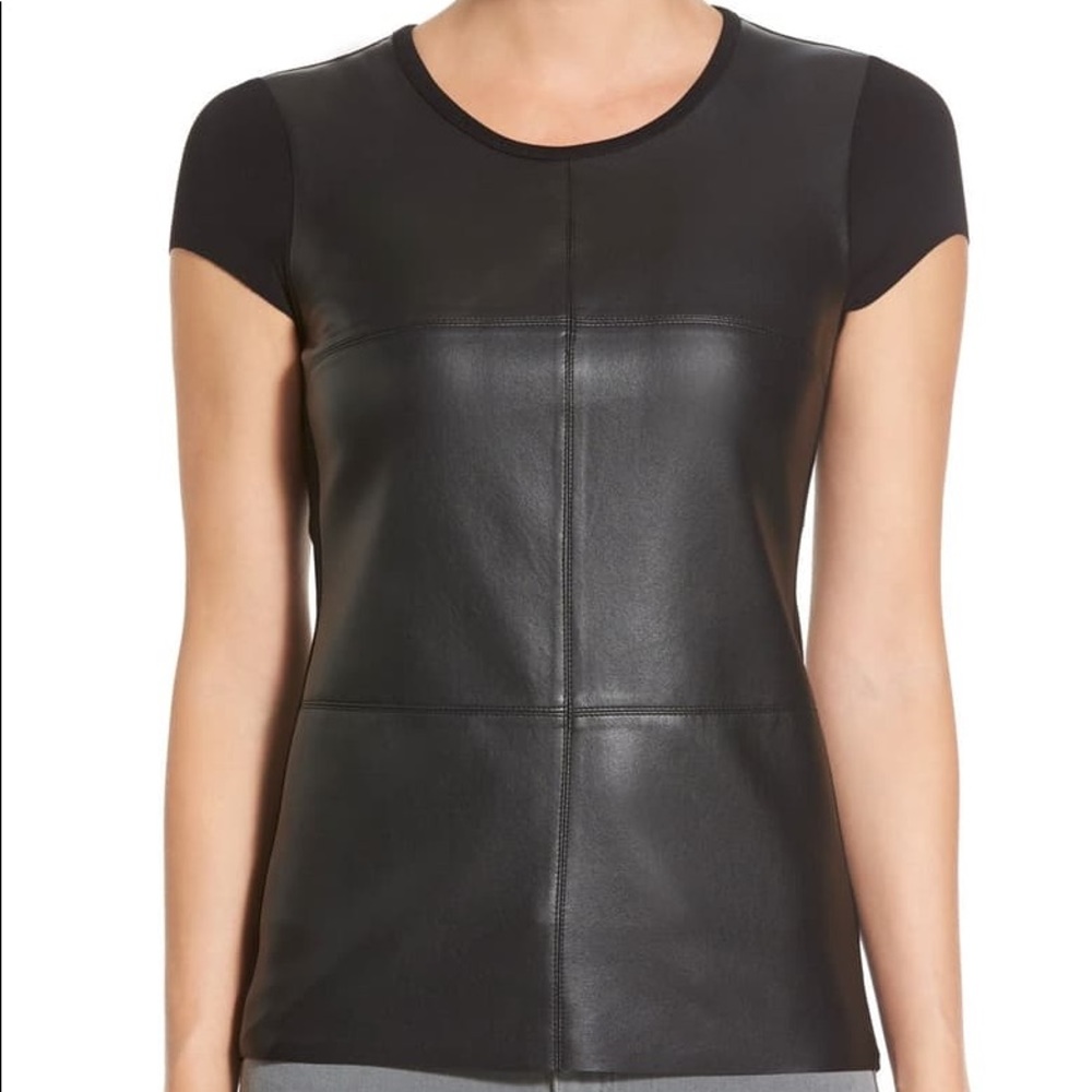Bailey 44 faux leather front T